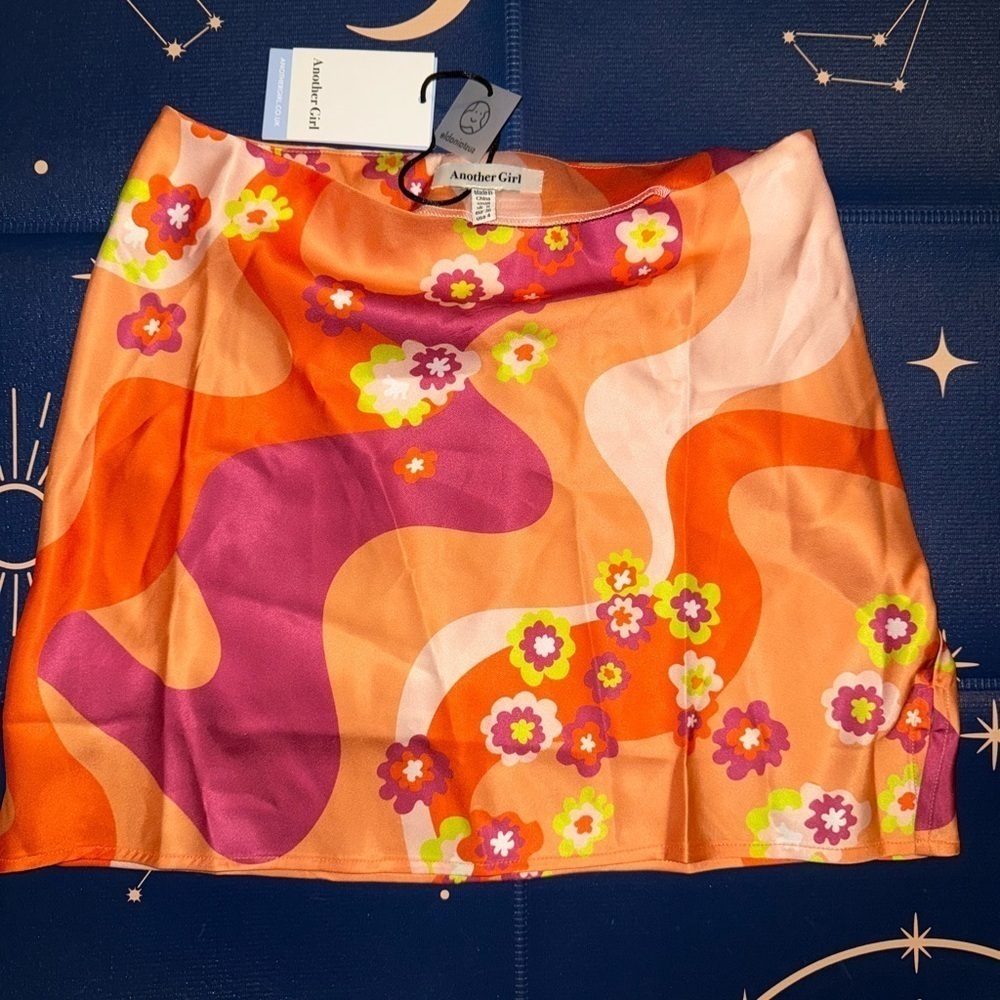 Another girl/ dolls kill brand Psychedelic Floral Skirt small